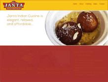 Tablet Screenshot of jantaindianrestaurant.com